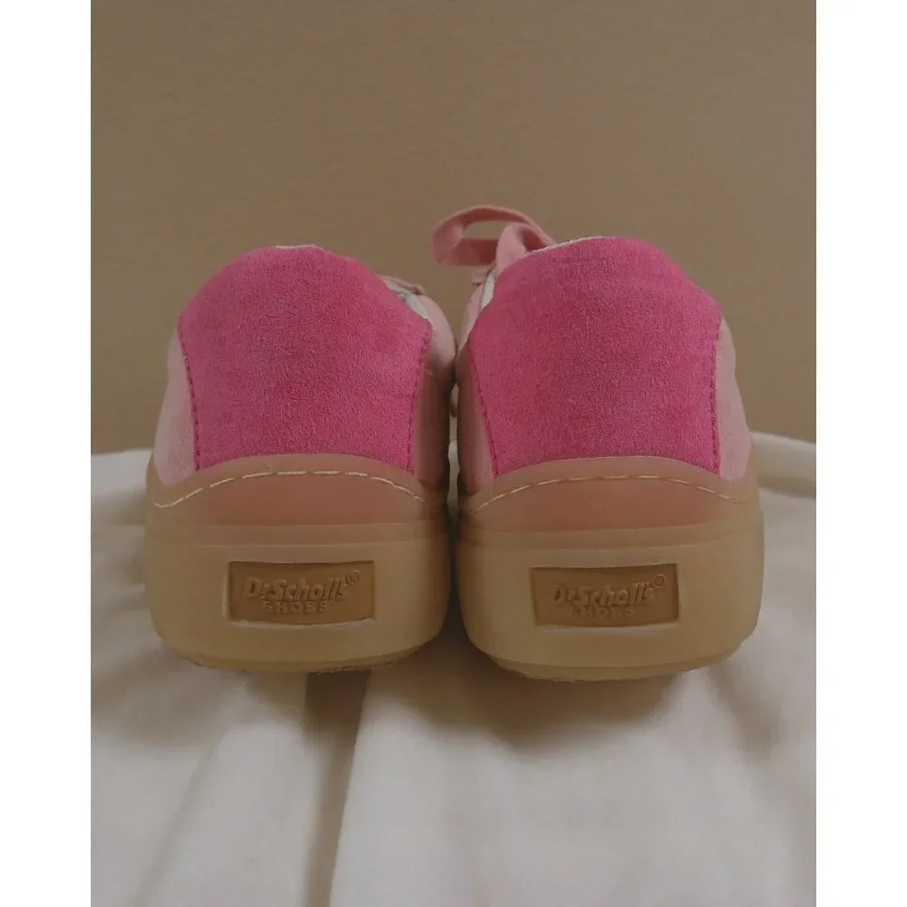 Dr. Scholl's Time Off Win Pink Platform Sneakers Suede Women's Size 6 Y2K